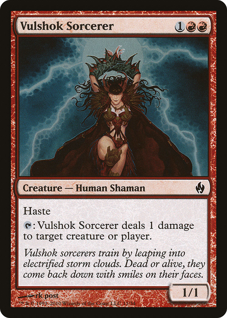 Vulshok Sorcerer (PD2-011) - Premium Deck Series: Fire and Lightning Foil-1