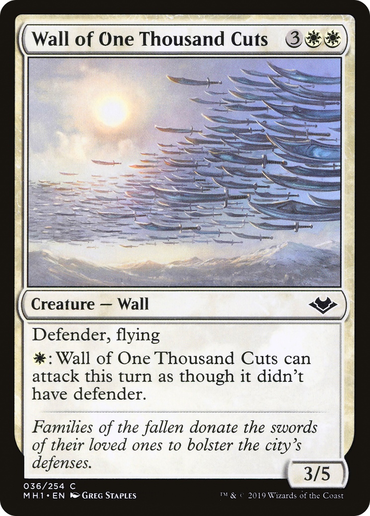 Wall of One Thousand Cuts (MH1-036) - Modern Horizons Foil-1