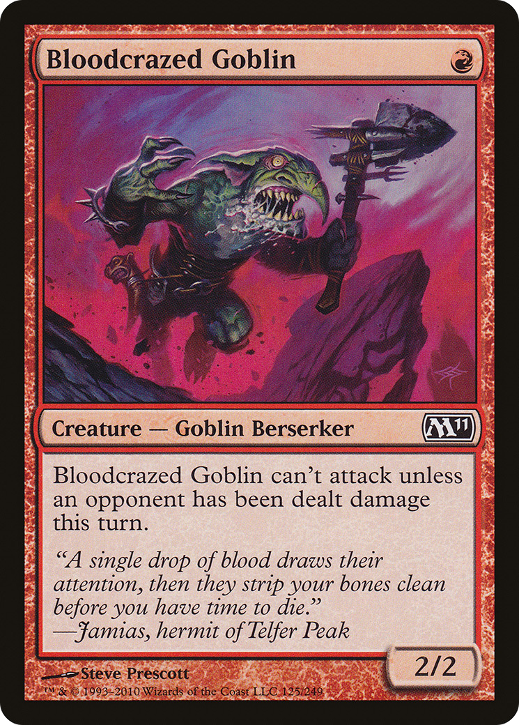 Bloodcrazed Goblin [Magic 2011]-1