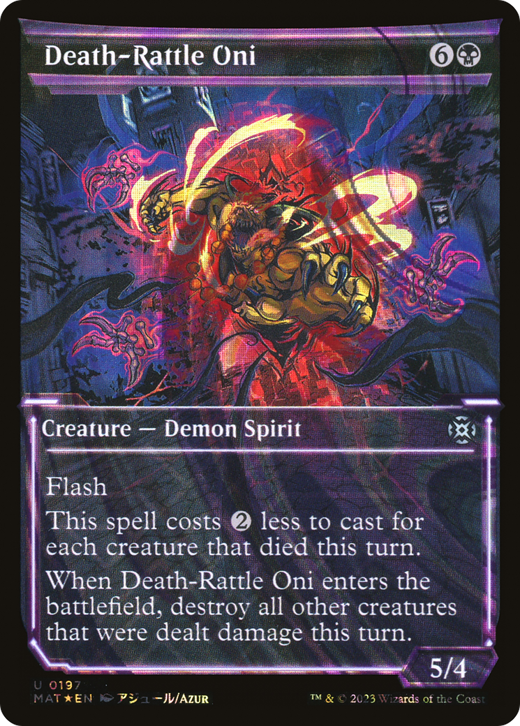 Death-Rattle Oni (Showcase Halo Foil) [March of the Machine: The Aftermath]-1