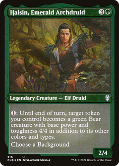 Halsin, Emerald Archdruid (CLB-516) - Commander Legends: Battle for Baldur's Gate Etched Foil-1
