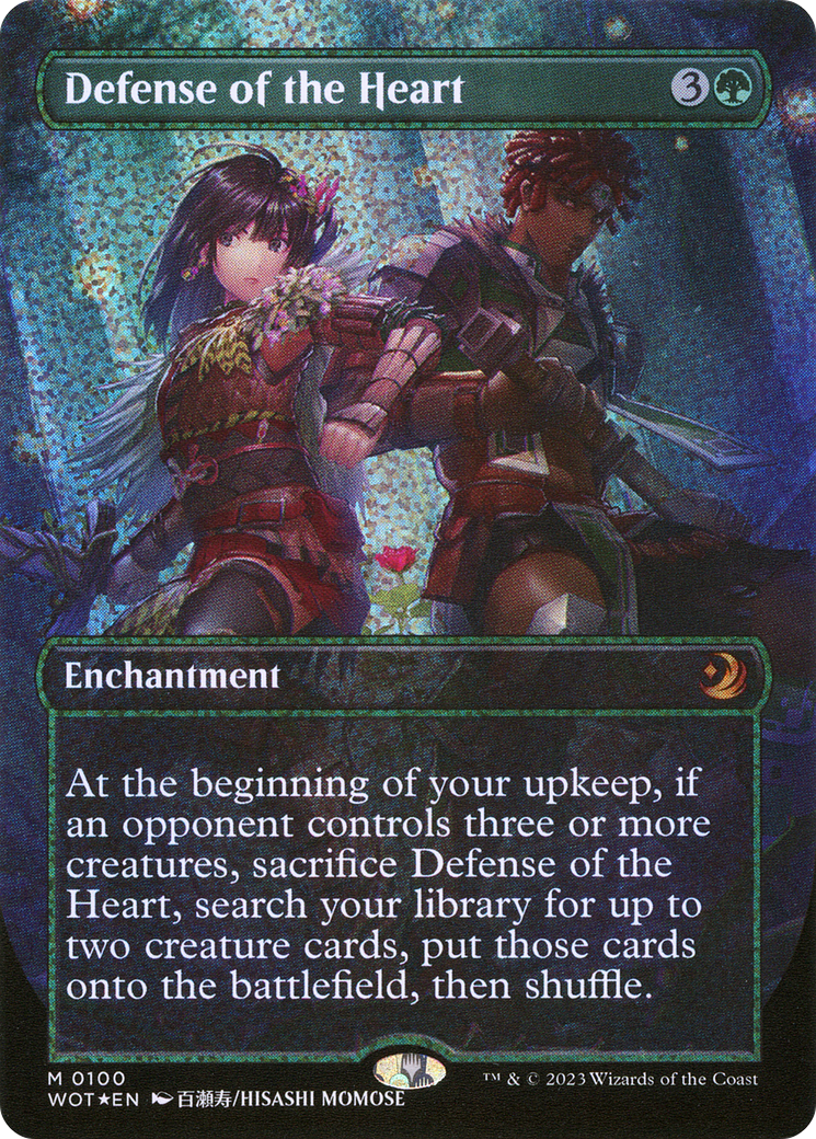 Defense of the Heart (Anime Borderless) (Confetti Foil) [Wilds of Eldraine: Enchanting Tales]-1