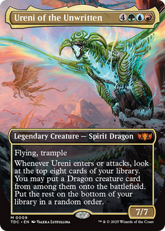 Ureni of the Unwritten (Borderless) (TDC-009) - Commander: Tarkir: Dragonstorm (Borderless) Foil-1