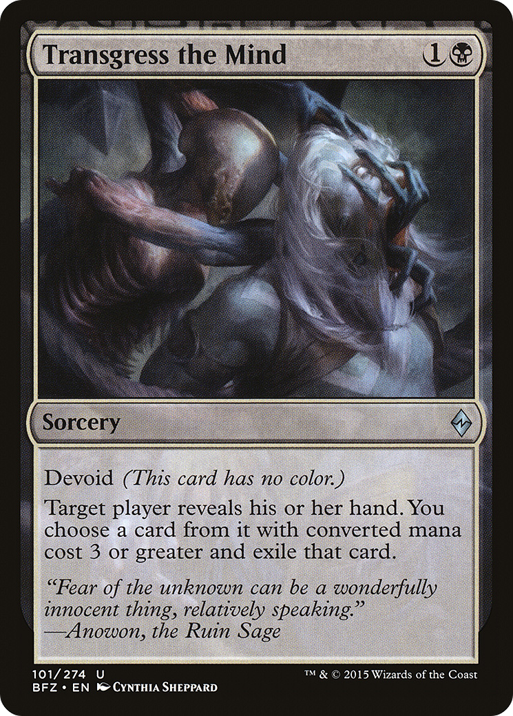 Transgress the Mind (BFZ-101) - Battle for Zendikar: (devoid)-1