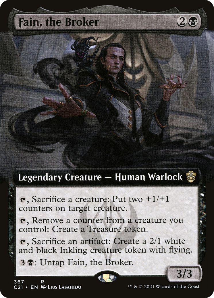 Fain, the Broker (Extended Art) [Commander 2021]-1