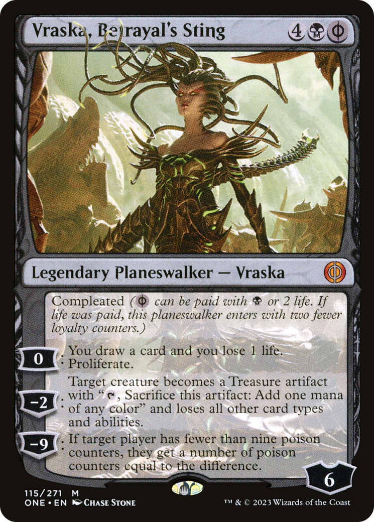 Vraska, Betrayal's Sting (ONE-115) - Phyrexia: All Will Be One Foil-1