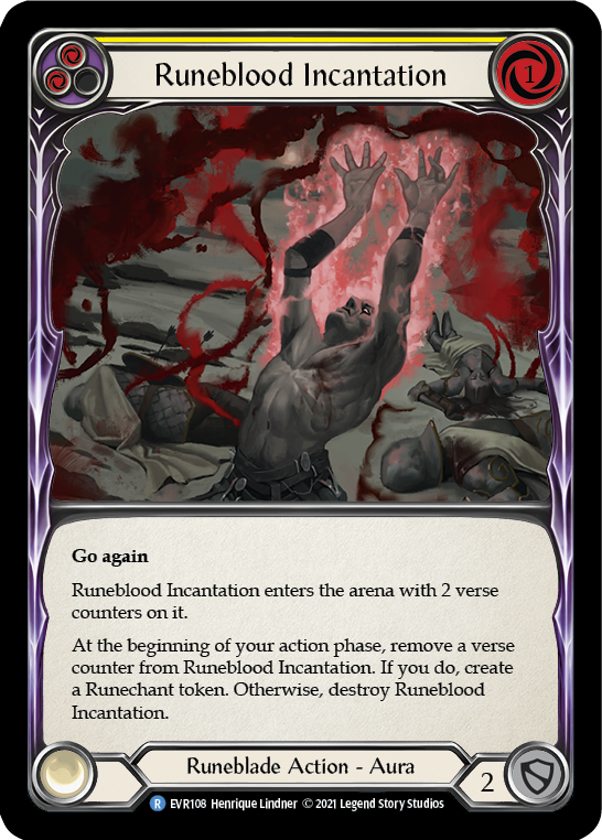 Runeblood Incantation (Yellow) [EVR108] (Everfest)  1st Edition Normal-2