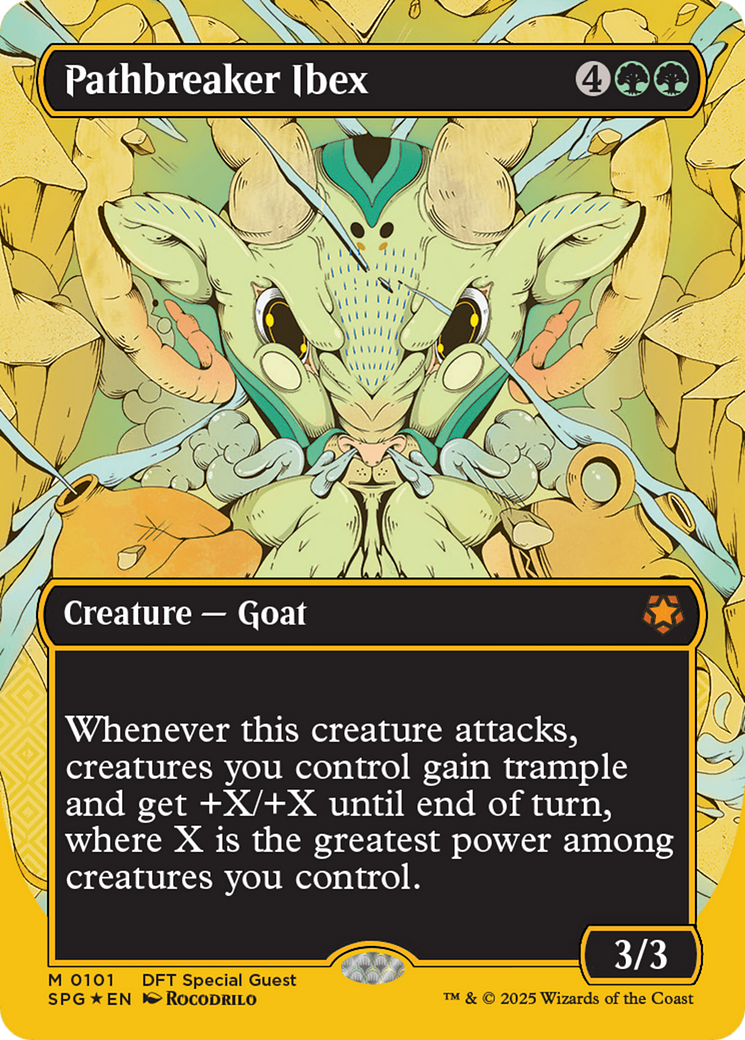 Pathbreaker Ibex (Borderless) (First-Place Foil) [Aetherdrift Special Guests]-1