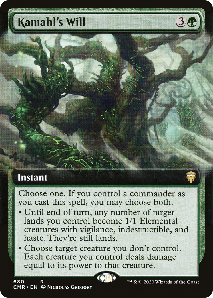 Kamahl's Will (Extended Art) [Commander Legends]-1