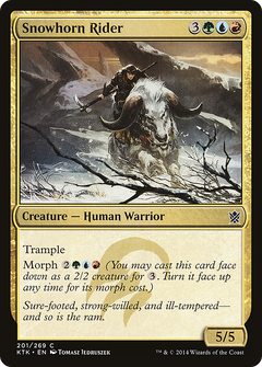 Snowhorn Rider [Khans of Tarkir]-1