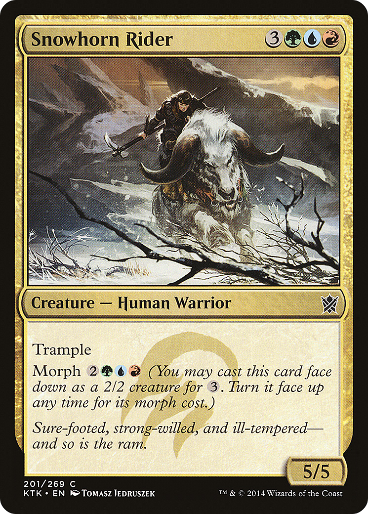 Snowhorn Rider [Khans of Tarkir]-1