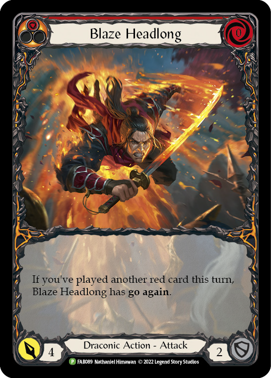 Blaze Headlong [FAB089] (Promo)  Rainbow Foil-1