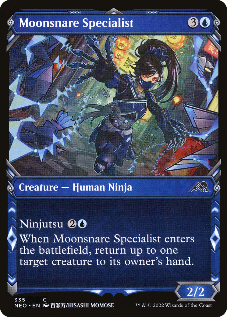 Moonsnare Specialist (Showcase Ninja) [Kamigawa: Neon Dynasty]-1