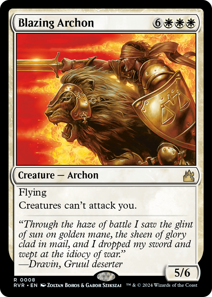 Blazing Archon [Ravnica Remastered]-1
