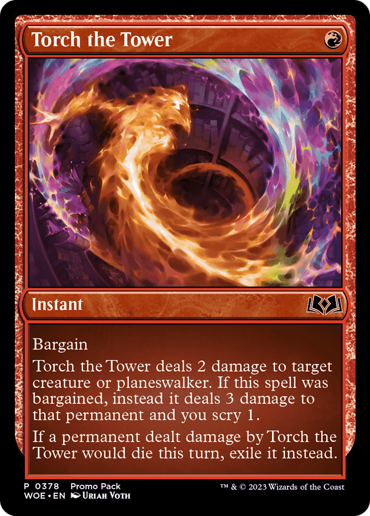 Torch the Tower (Promo Pack) [Wilds of Eldraine Promos]-1