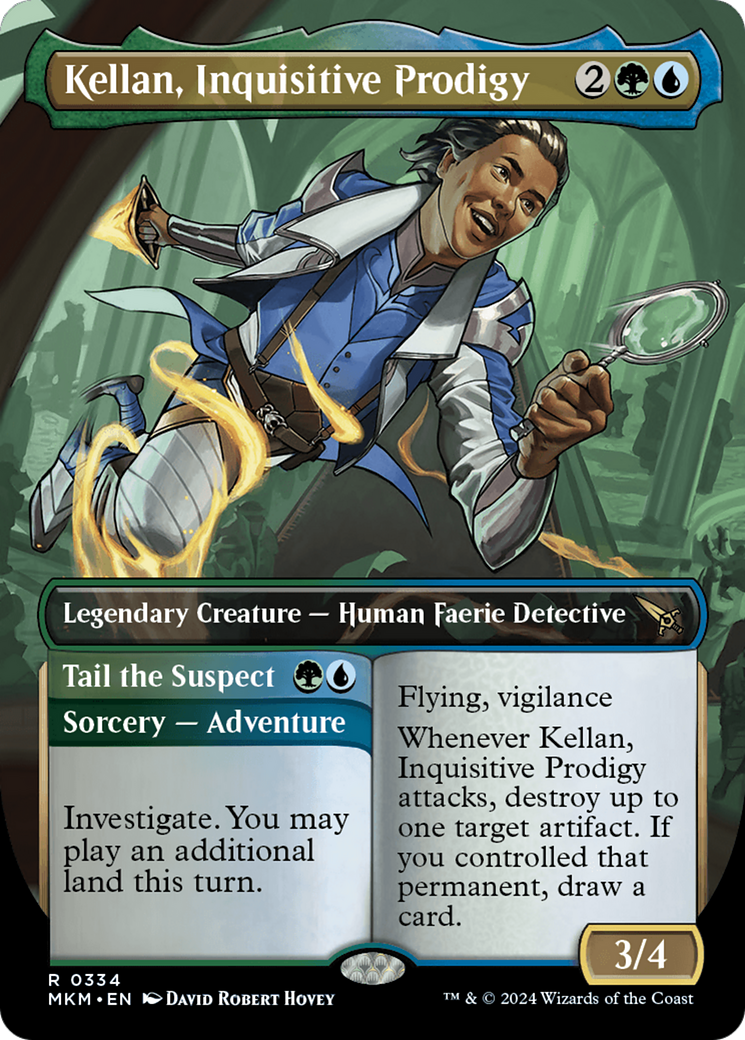 Kellan, Inquisitive Prodigy // Tail the Suspect (Borderless) [Murders at Karlov Manor]-1