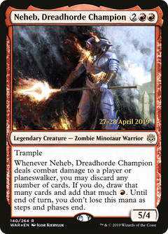 Neheb, Dreadhorde Champion [War of the Spark Prerelease Promos]-1
