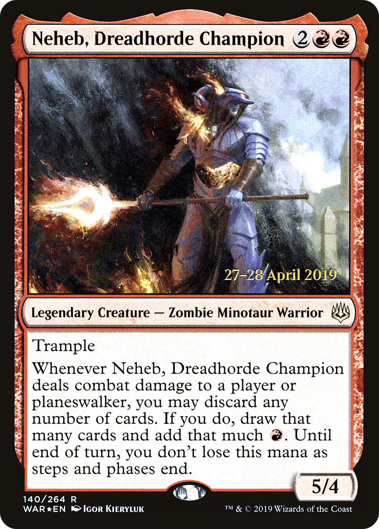 Neheb, Dreadhorde Champion [War of the Spark Prerelease Promos]-1