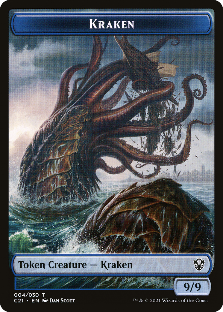 Kraken (TC21-004) - Commander 2021 Tokens-1