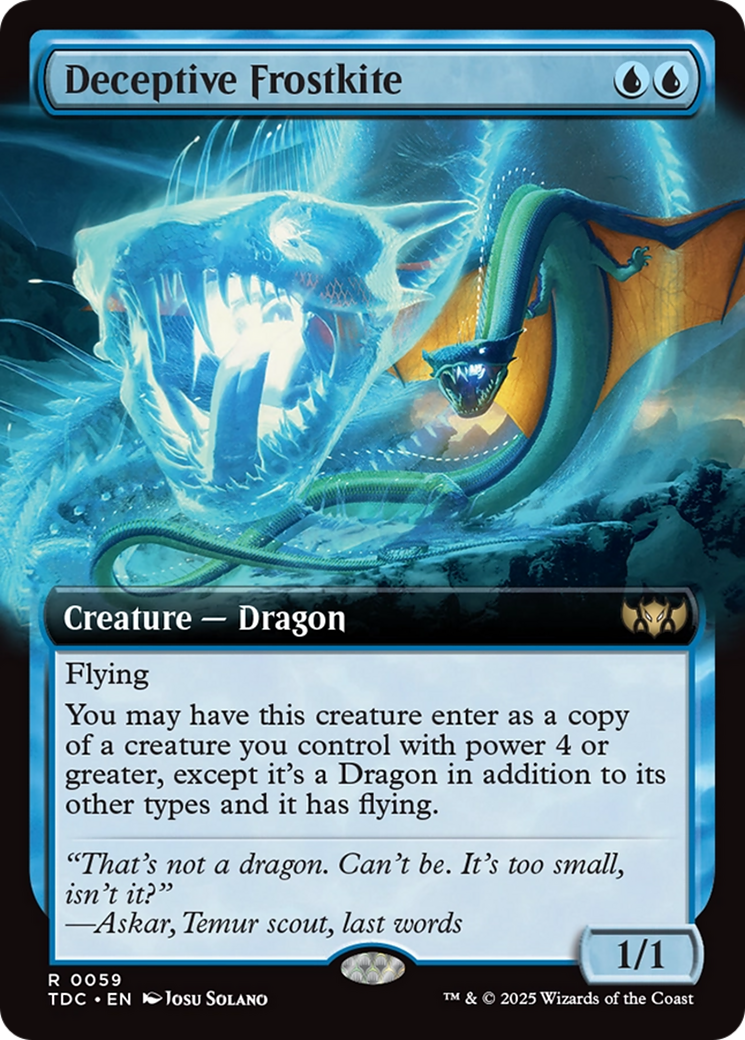 Deceptive Frostkite (Extended Art) [Tarkir: Dragonstorm Commander]-1