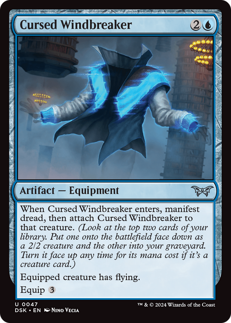 Cursed Windbreaker [Duskmourn: House of Horror]-1