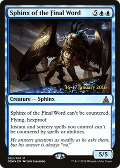 Sphinx of the Final Word [Oath of the Gatewatch Prerelease Promos]-1