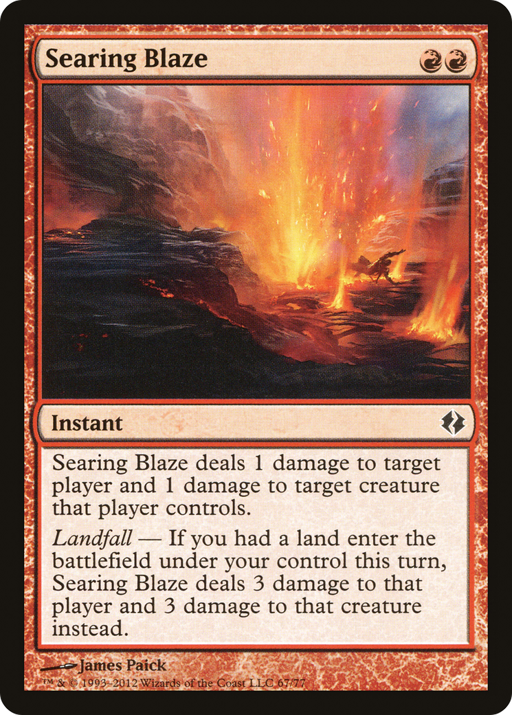 Searing Blaze [Duel Decks: Venser vs. Koth]-1