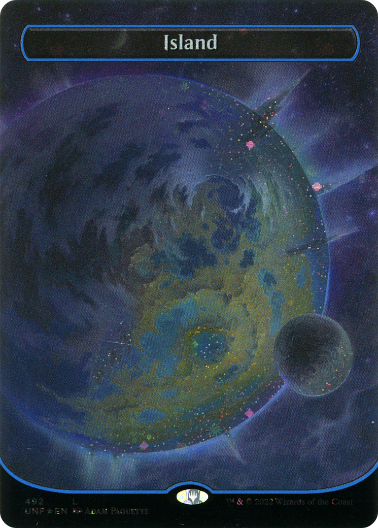 Island (492) (Orbital Space-ic Land) (Galaxy Foil) [Unfinity]-1
