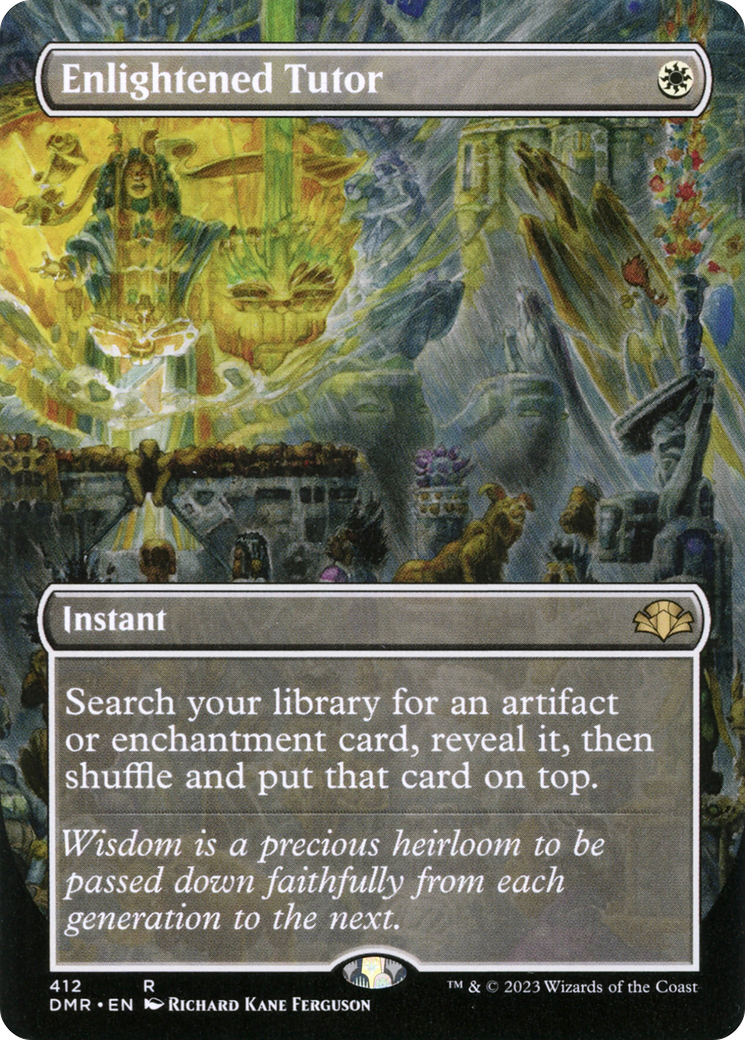 Enlightened Tutor (Borderless Alternate Art) [Dominaria Remastered]-1