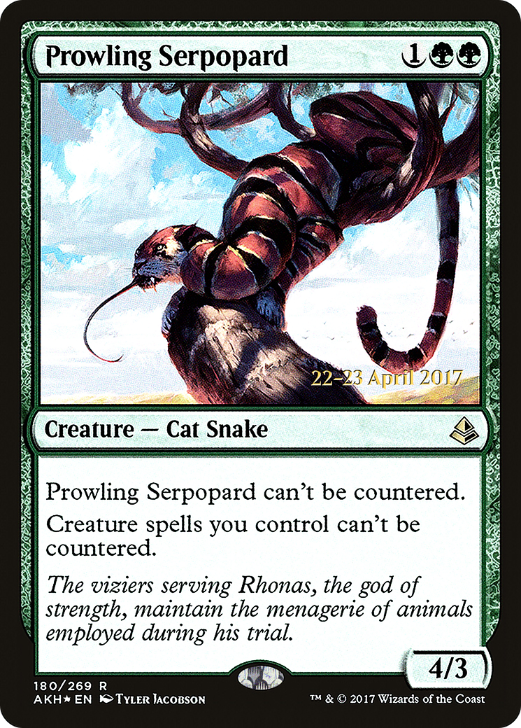 Prowling Serpopard [Amonkhet Prerelease Promos]-1
