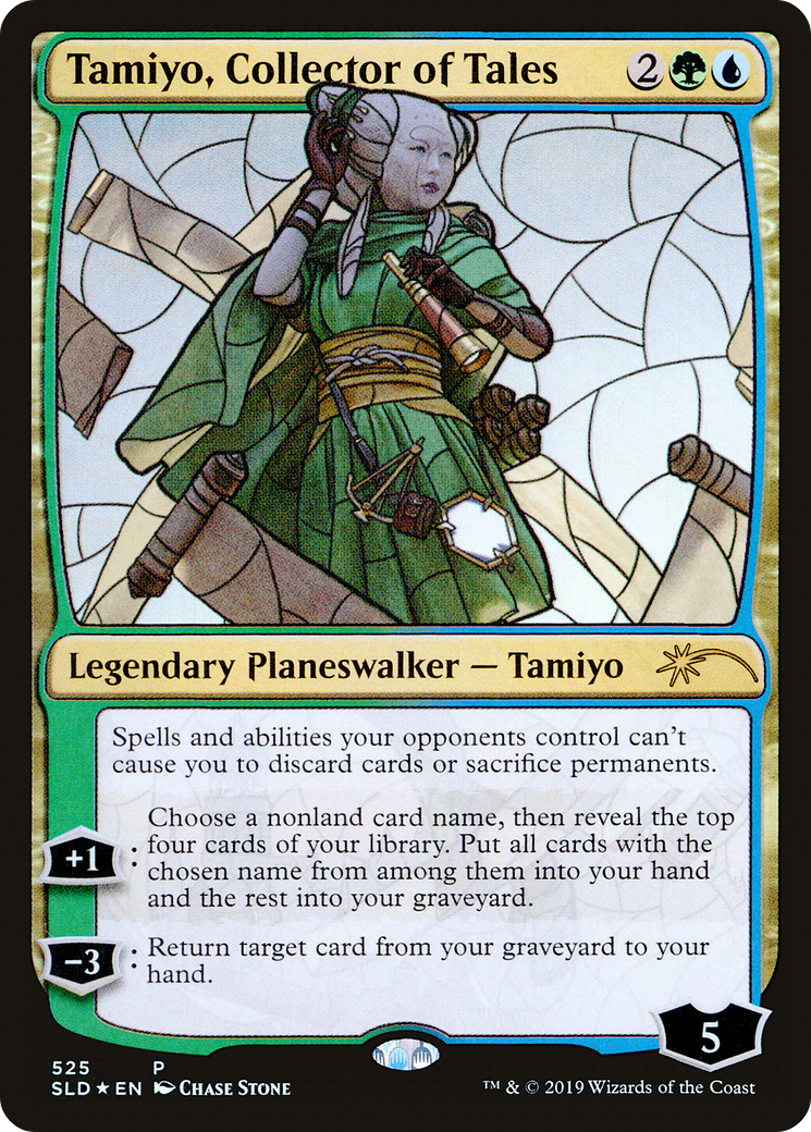 Tamiyo, Collector of Tales (Stained Glass) [Secret Lair Drop Promos]-1