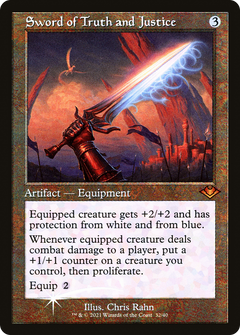 Sword of Truth and Justice (Retro Frame) (MH1-032) - Modern Horizons 1 Timeshifts Etched Foil-1