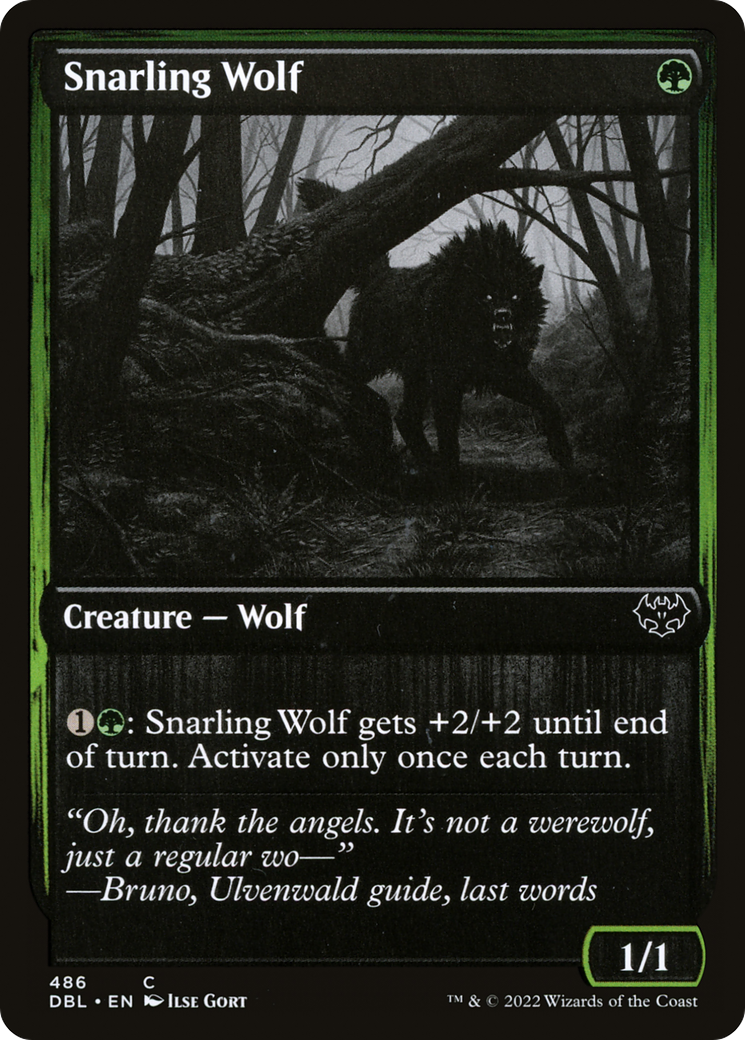 Snarling Wolf (486) [Innistrad: Double Feature]-1