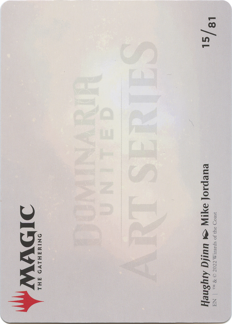 Haughty Djinn // Haughty Djinn (ADMU-015) - Dominaria United Art Series (Borderless)-2