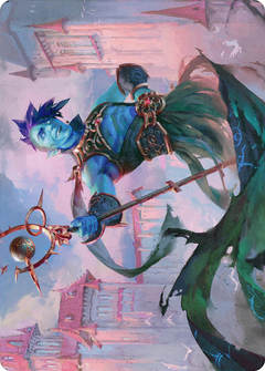 Haughty Djinn // Haughty Djinn (ADMU-015) - Dominaria United Art Series (Borderless) Foil-1