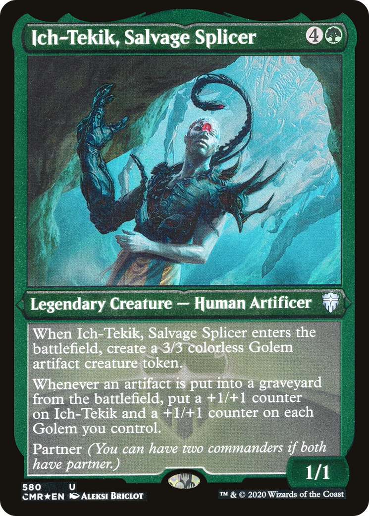 Ich-Tekik, Salvage Splicer (Etched) [Commander Legends]-1
