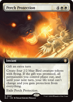 Perch Protection (Extended Art) [Bloomburrow Commander]-1