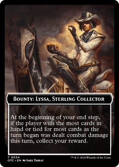Bounty: Lyssa, Sterling Collector // Wanted! (TOTC-034) - Outlaws of Thunder Junction Commander Tokens-1