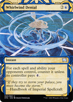 Whirlwind Denial (STA-023) - Strixhaven Mystical Archive: (Showcase) (Borderless) Etched Foil-1