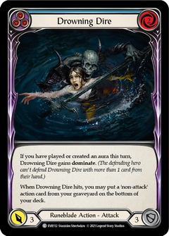 Drowning Dire (Blue) [EVR112] (Everfest)  1st Edition Rainbow Foil-2