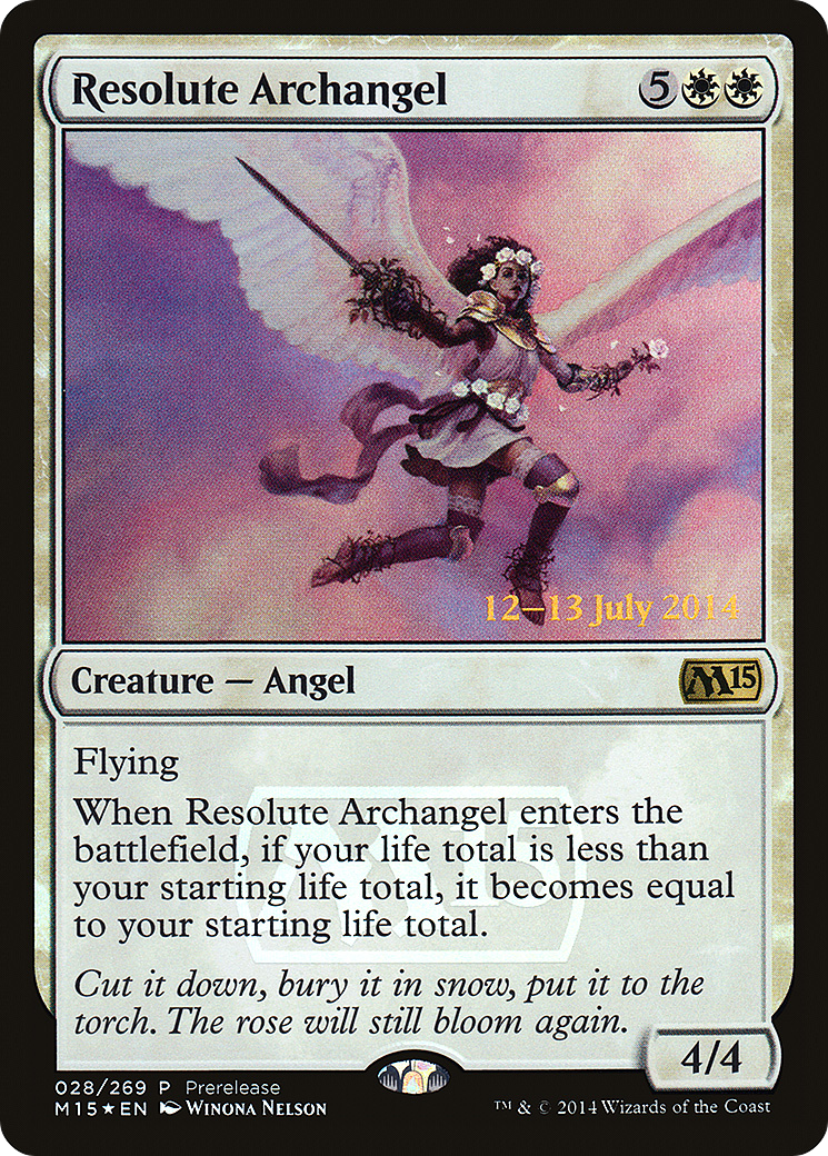 Resolute Archangel [Magic 2015 Prerelease Promos]-1