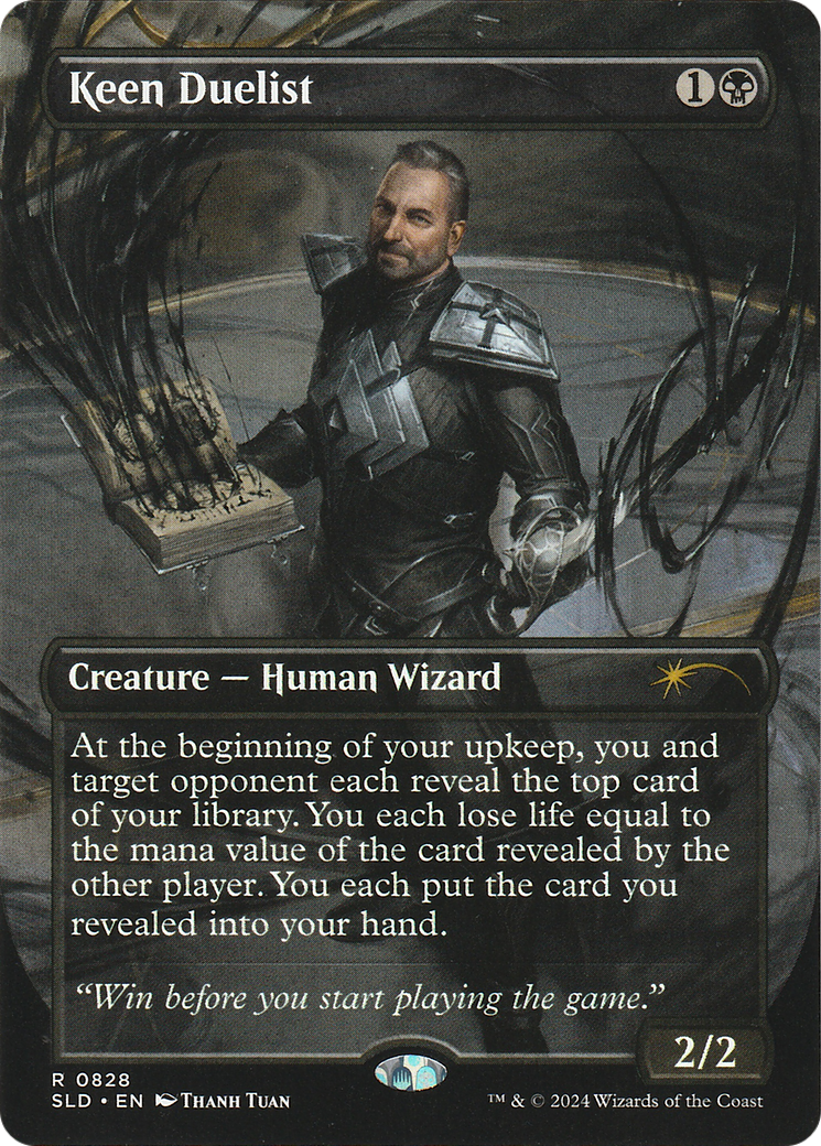 Keen Duelist (SLD-828) - Secret Lair Drop (Borderless)-1