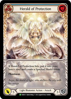 Herald of Protection (Blue Extended Art) [FAB031] (Promo)  Rainbow Foil-1