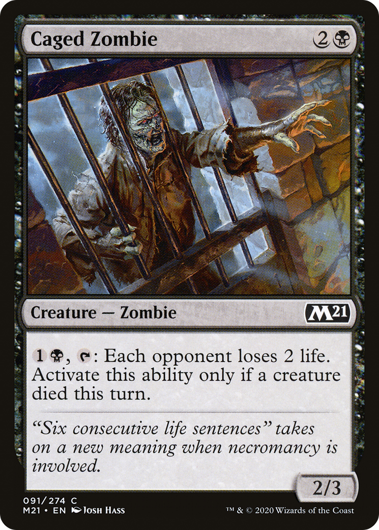 Caged Zombie [Core Set 2021]-1