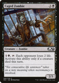 Caged Zombie [Core Set 2021]-1