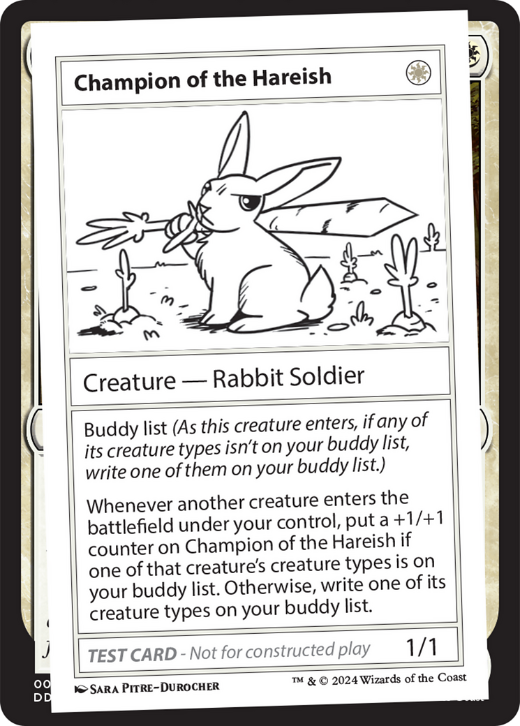 Champion of the Hareish [Mystery Booster 2 Playtest Cards]-1