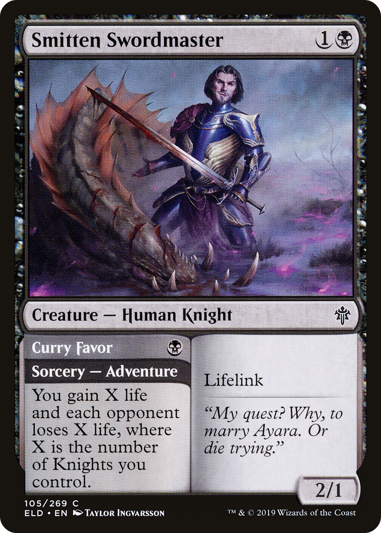 Smitten Swordmaster // Curry Favor [Throne of Eldraine]-1
