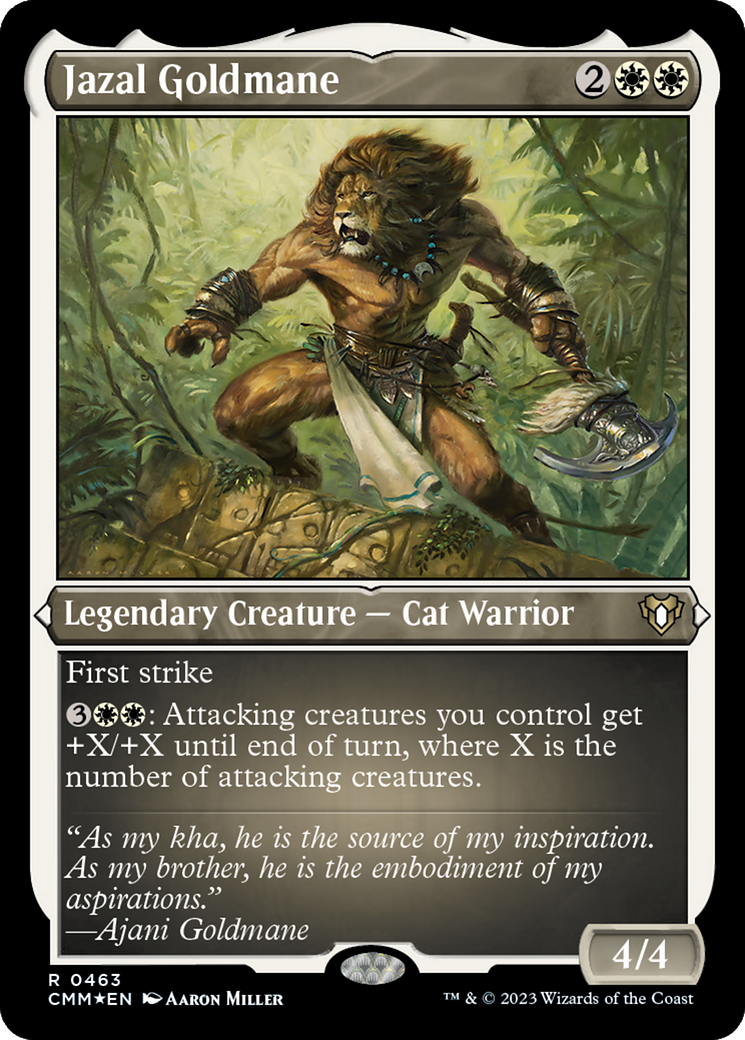 Jazal Goldmane (CMM-463) - Commander Masters Etched Foil-1