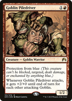 Goblin Piledriver [Magic Origins Prerelease Promos]-1