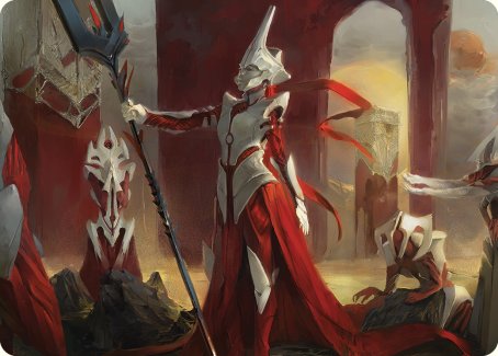 Porcelain Zealot Art Card [Phyrexia: All Will Be One Art Series]-1